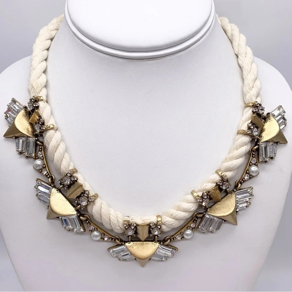 J. Crew Jeweled Rope Necklace